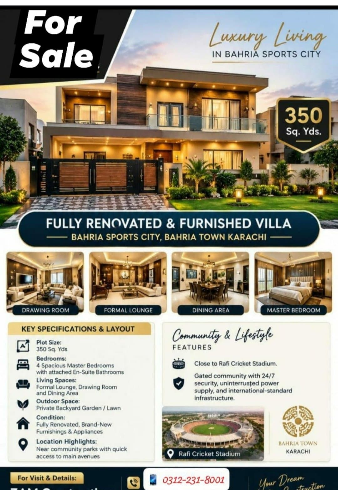 Sports City Villa For Sale — photo 1